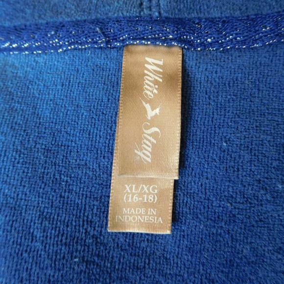 White Stag Blue Velour Jogging Jacket Size XL - Picture 7 of 7